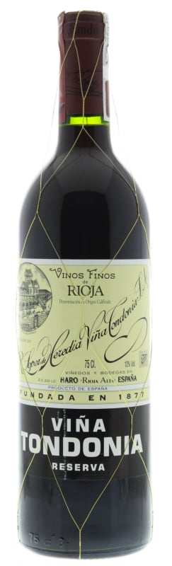 R. Lopez de Heredia Rioja Vina Tondonia Reserva 2001 Front Bottle Shot