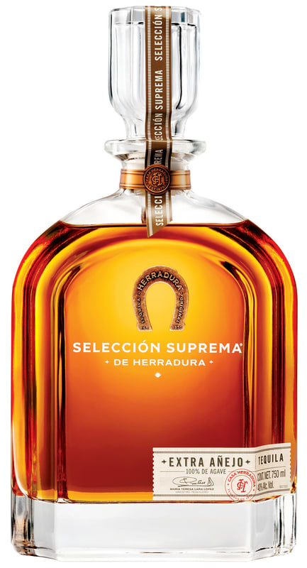 Herradura Seleccion Suprema Extra Anejo Tequila Front Bottle Shot