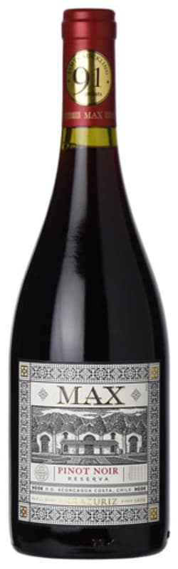Errazuriz Max Reserva Pinot Noir 2017 Front Bottle Shot