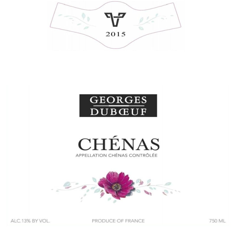 Duboeuf Beaujolais Chenas 2015 Front Label
