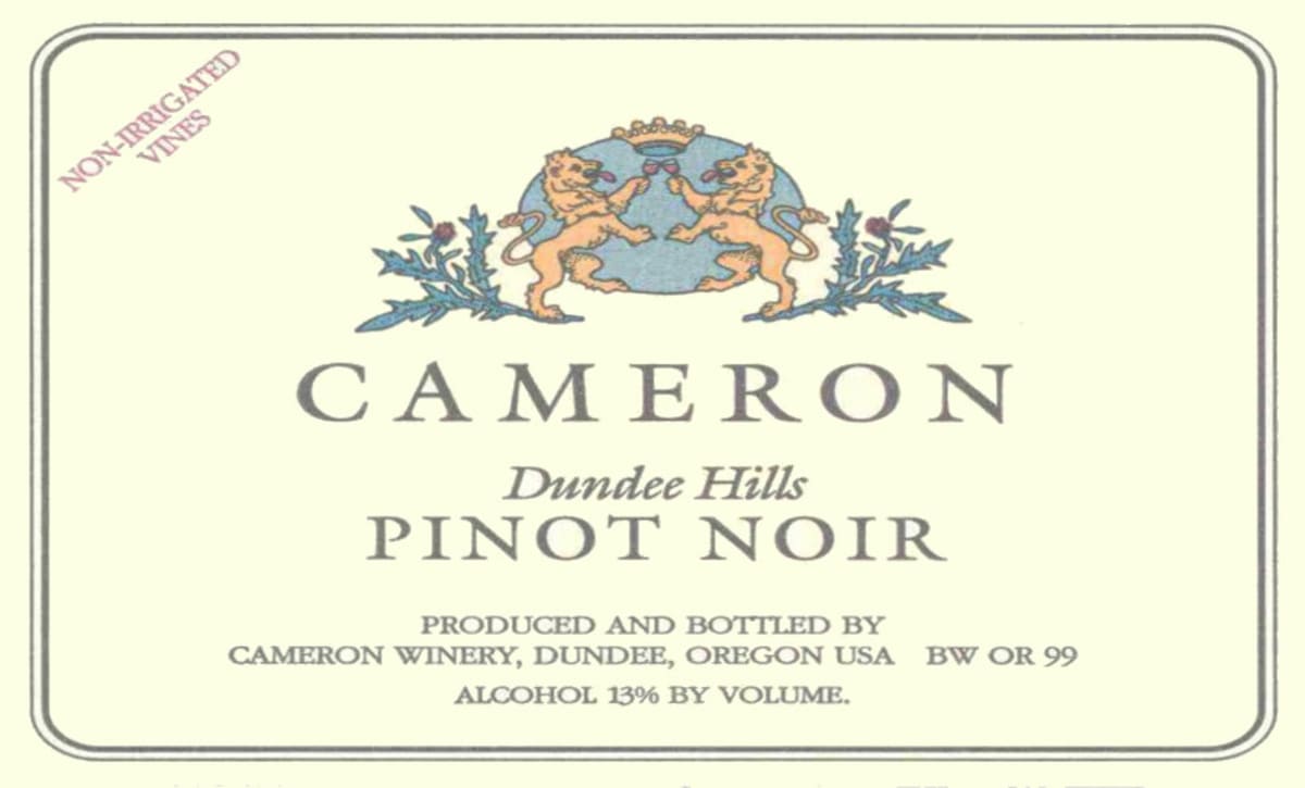 Cameron Winery Dundee Hills Pinot Noir 2007 Front Label