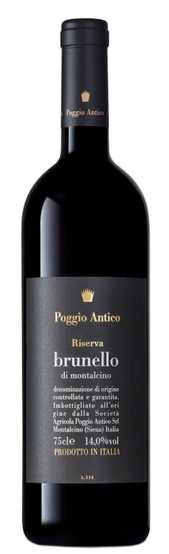 Poggio Antico Brunello di Montalcino Riserva 2016 Front Bottle Shot