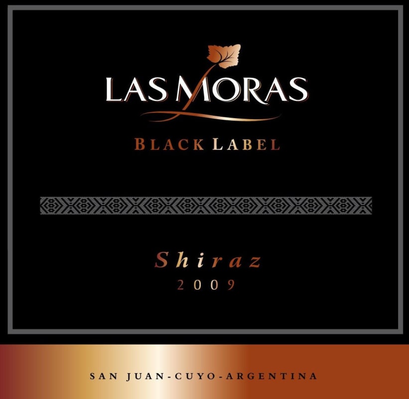 Finca Las Moras Black Label Shiraz 2009 Front Label