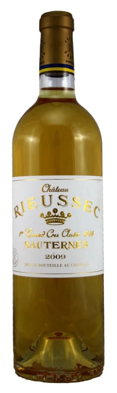 Chateau Rieussec Sauternes 2009 Front Bottle Shot