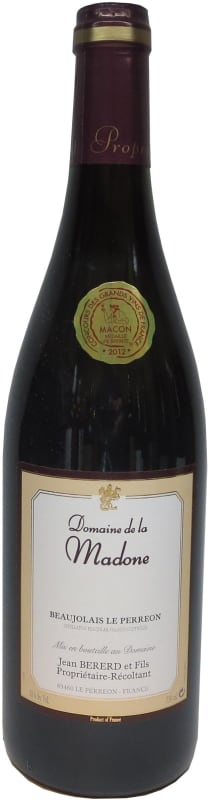 Domaine de la Madone Beaujolais-Villages Le Perreon 2018 Front Bottle Shot