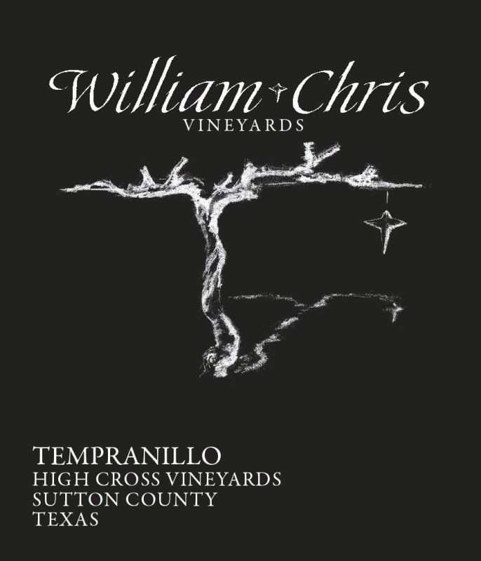 William Chris Vineyards High Cross Vineyards Tempranillo 2018 Front Label