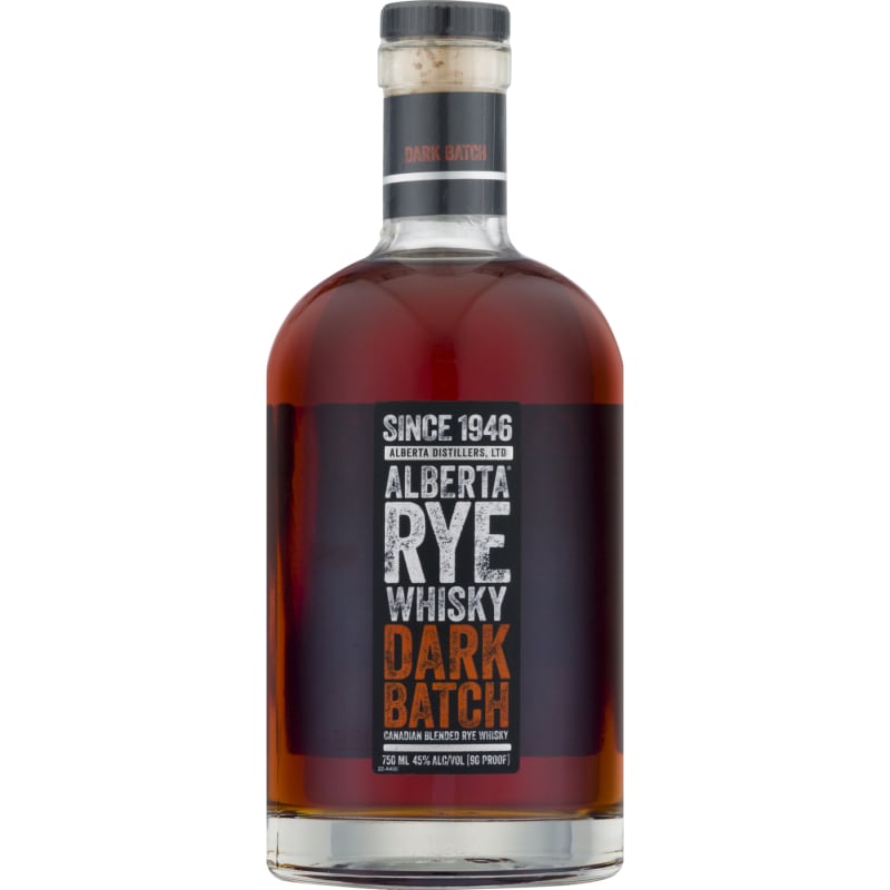 Alberta Dark Batch Rye Whisky Front Bottle Shot