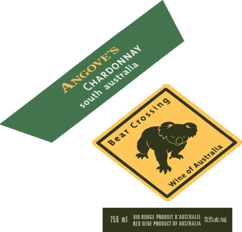 Angove Family Winemakers Bear Crossing Chardonnay 2015 Front Label