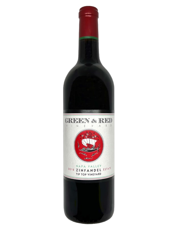 Green & Red Tip Top Vineyard Zinfandel 2018 Front Bottle Shot