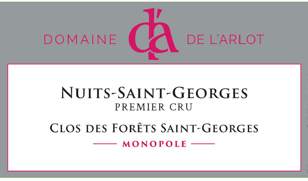 Domaine de l'Arlot Nuits-St-Georges Clos des Forets Saint Georges Premier Cru Monopole (375ML half-bottle) 2023 Front Label