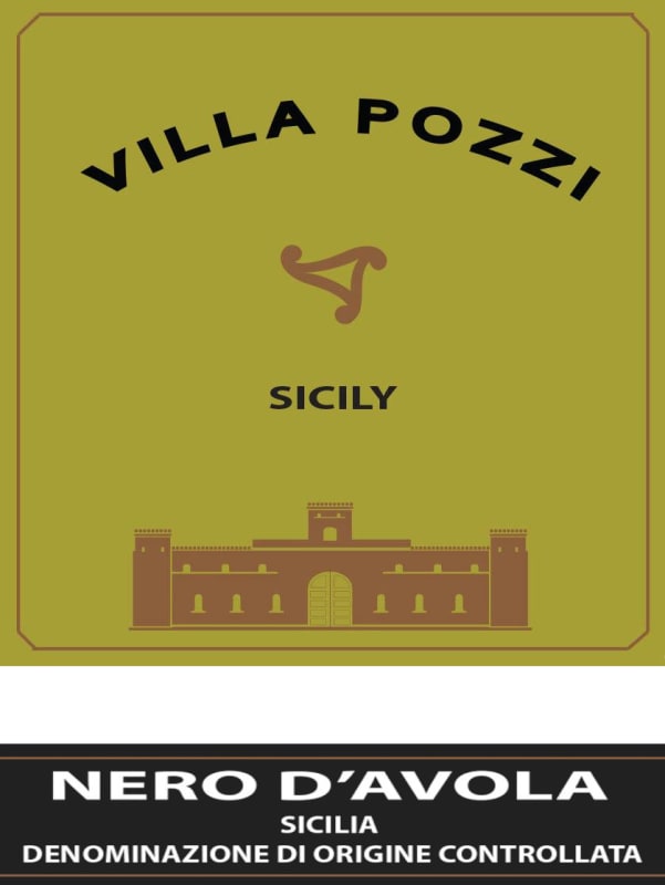 Villa Pozzi Nero d'Avola 2015 Front Label