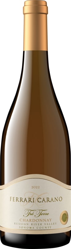Ferrari-Carano Tre Terre Chardonnay 2022 Front Bottle Shot