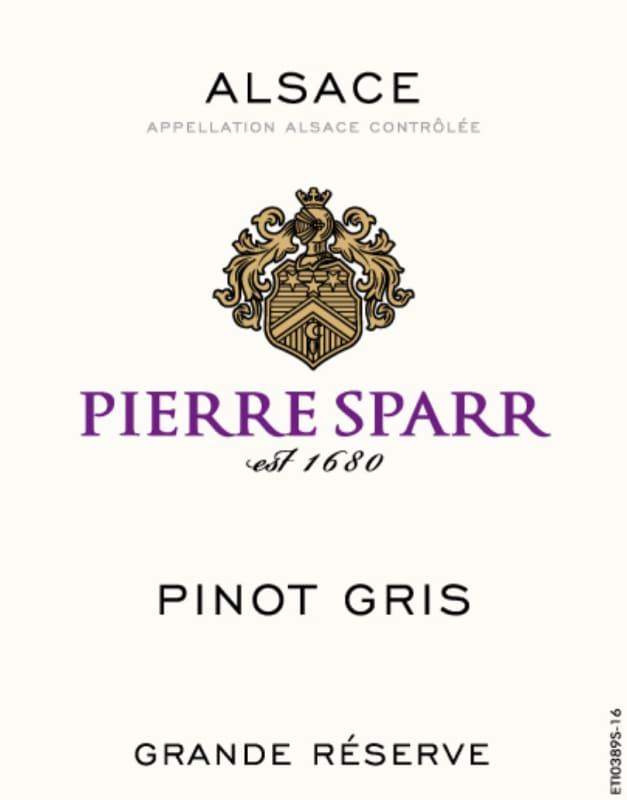 Pierre Sparr Pinot Gris 2015 Front Label