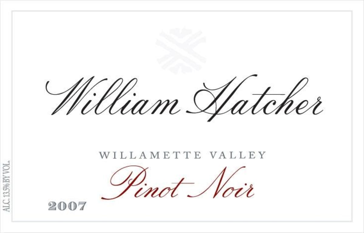 William Hatcher Wines Pinot Noir 2007 Front Label