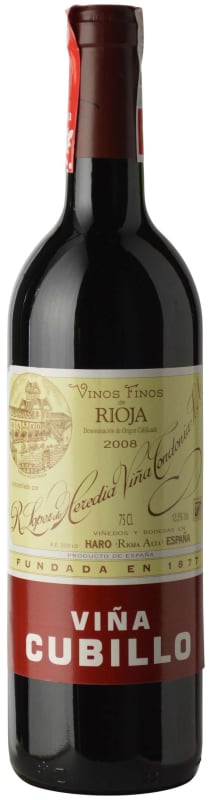 R. Lopez de Heredia Vina Cubillo Crianza 2008 Front Bottle Shot