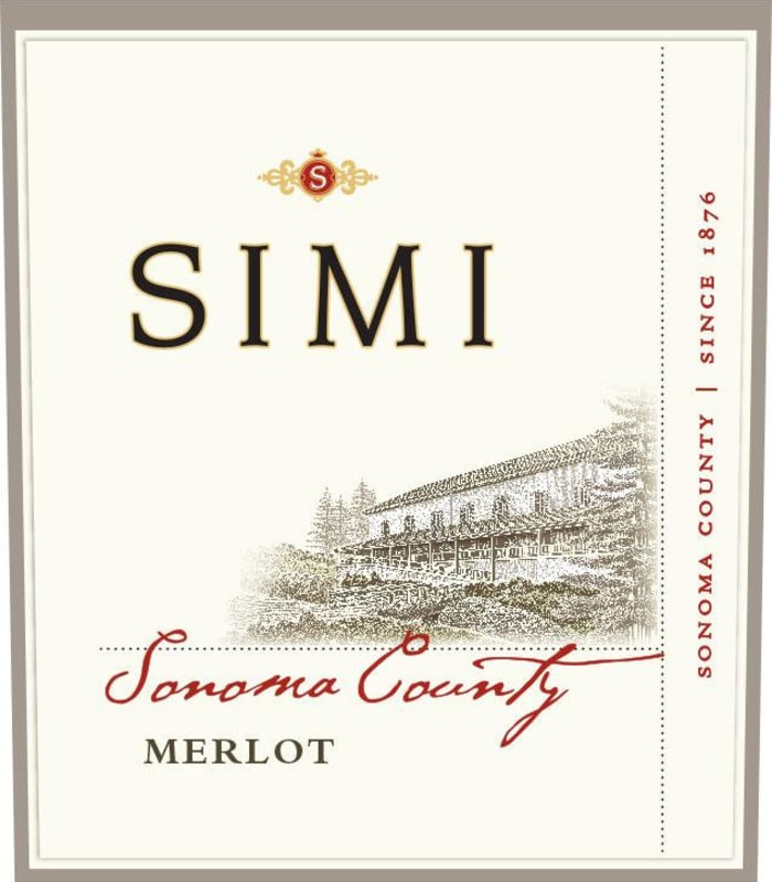 Simi Sonoma County Merlot 2013 Front Label