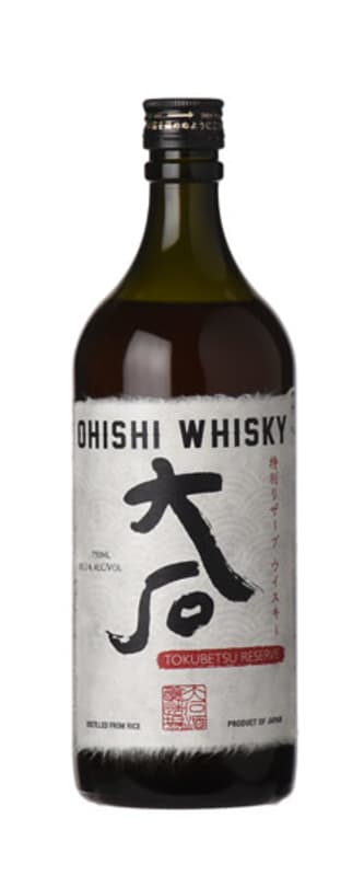Ohishi Tokubetsu Reserve Japanese Whisky Front Bottle Shot