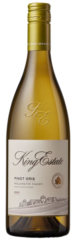 King Estate Willamette Valley Pinot Gris 2021 Front Bottle Shot