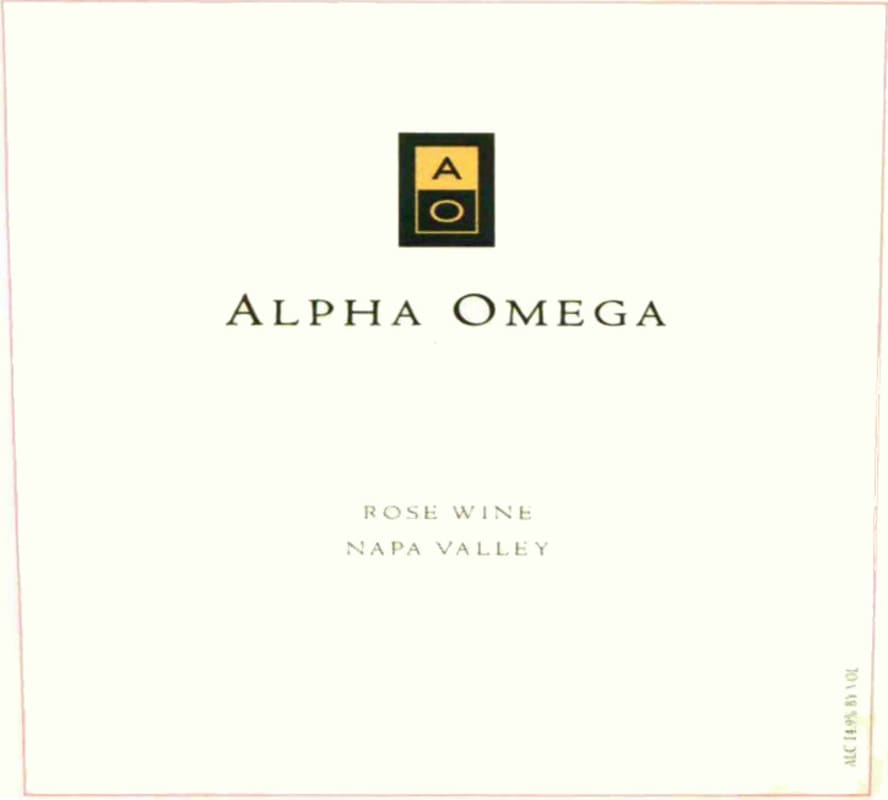 Alpha Omega Rose 2010 Front Label