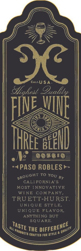 California Square Three Red 2012 Front Label