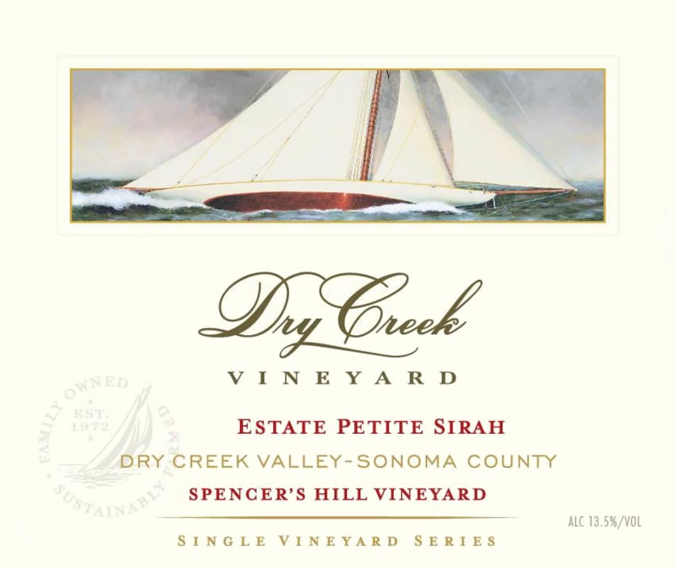 Dry Creek Vineyard Spencer's Hill Vineyard Petite Sirah 2015 Front Label