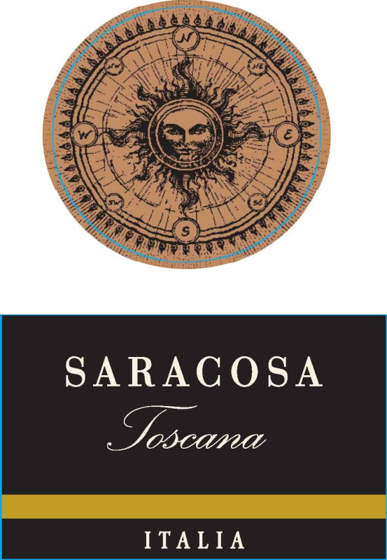 Saracosa Toscana Red 2015 Front Label