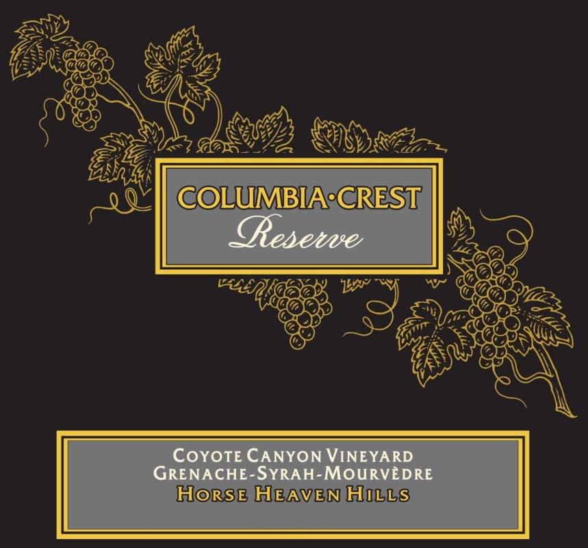 Columbia Crest Coyote Canyon Vineyard Reserve GSM 2014 Front Label