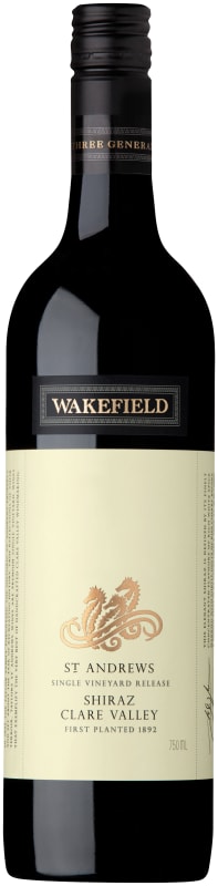 Wakefield St. Andrews Shiraz 2017 Front Bottle Shot