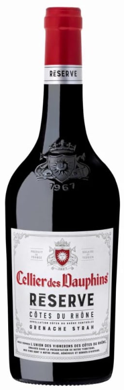 Cellier des Dauphins Reserve Cotes du Rhone 2022 Front Bottle Shot