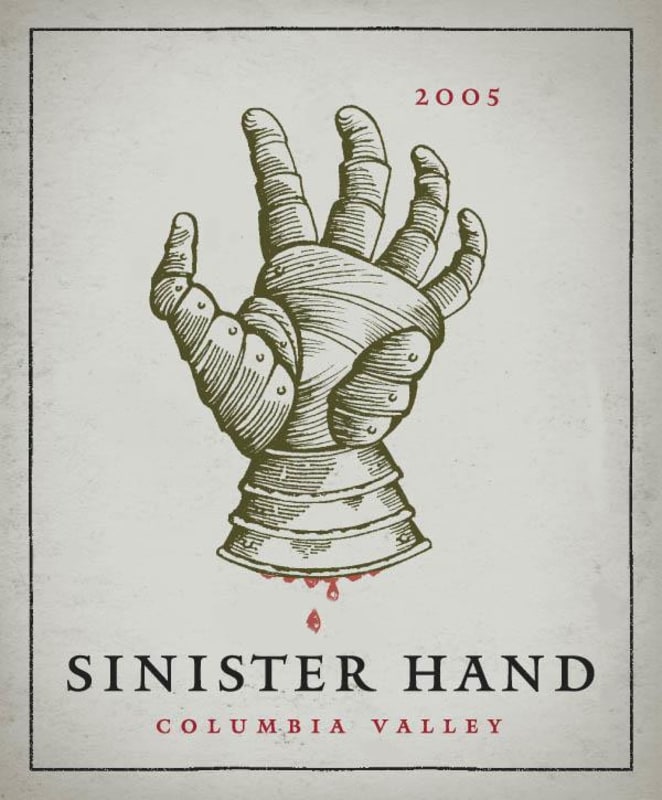 Owen Roe Sinister Hand Red 2005 Front Label