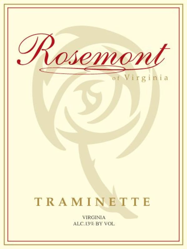 Rosemont of Virginia Traminette 2014 Front Label