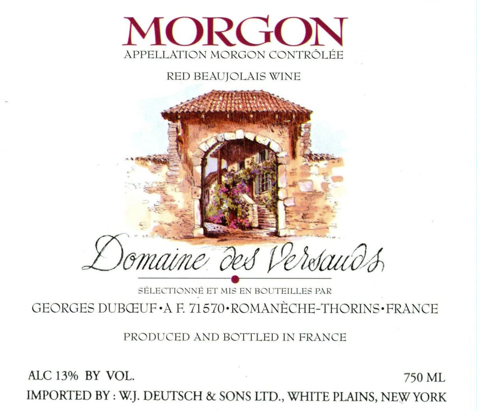 Duboeuf Morgon Domaine des Versauds 2015 Front Label
