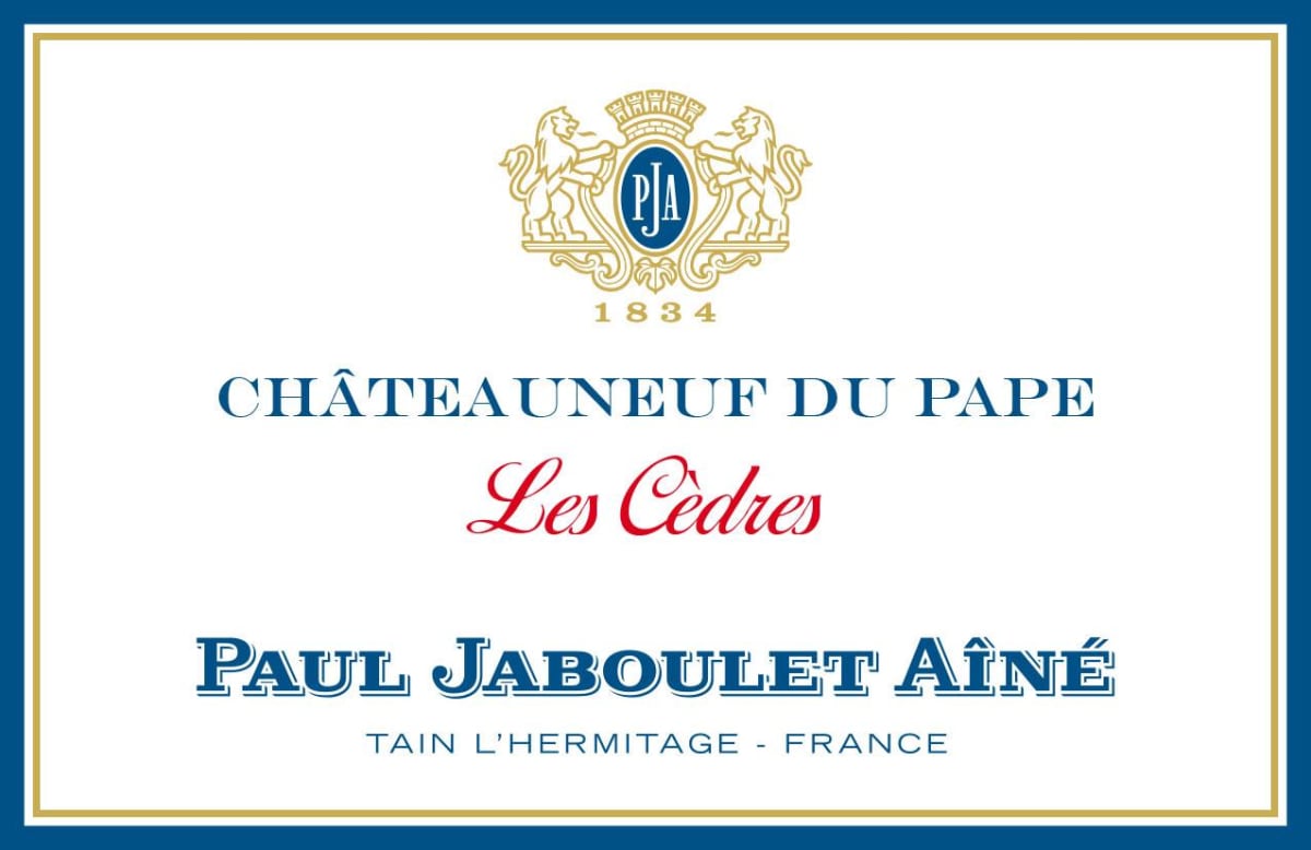 Jaboulet Chateauneuf-du-Pape Les Cedres Blanc 2015 Front Label