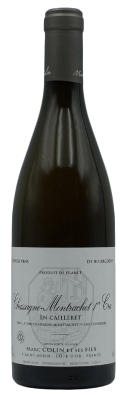 Marc Colin Chassagne-Montrachet En Cailleret Premier Cru 2023 Front Bottle Shot