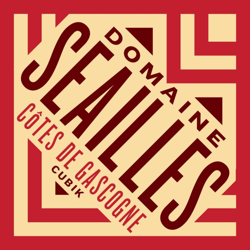 Domaine Seailles Cubik Merlot 2015 Front Label
