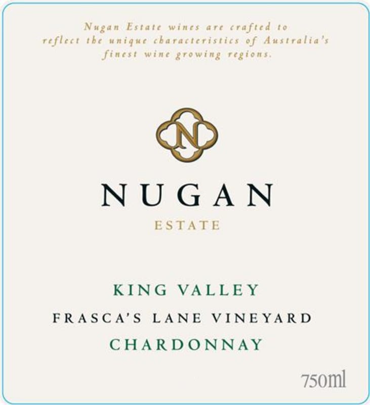 Nugan Estate Frasca's Lane Vineyard Chardonnay 2012 Front Label