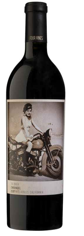 Four Vines The Biker Zinfandel 2017 Front Bottle Shot