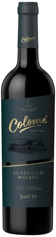 Bodega Colome Autentico Malbec 2018 Front Bottle Shot