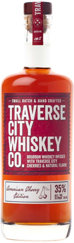 Traverse City American Cherry Edition Whiskey Front Bottle Shot