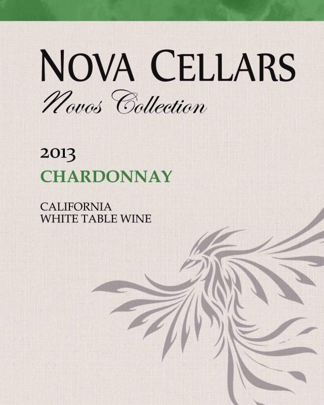 Nova Cellars Chardonnay 2013 Front Label
