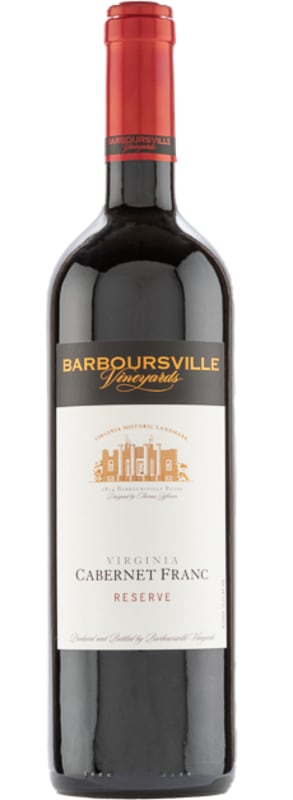Barboursville Reserve Cabernet Franc 2018 Front Bottle Shot