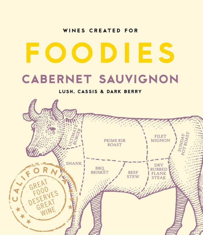 Foodies Wines Cabernet Sauvignon 2016 Front Label