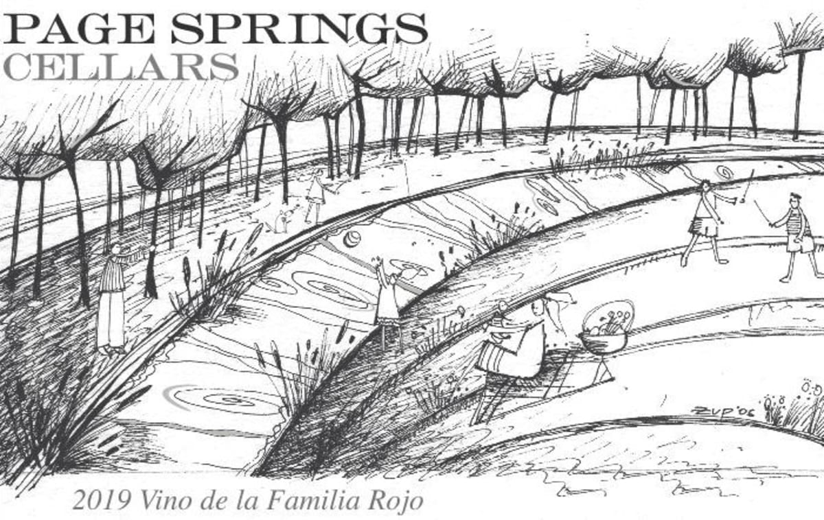 Page Springs Cellars Vino De La Familia Roja 2019 Front Label