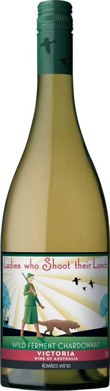Fowles Wine Ladies Who Shoot Their Lunch Chardonnay 2014 Front Bottle Shot