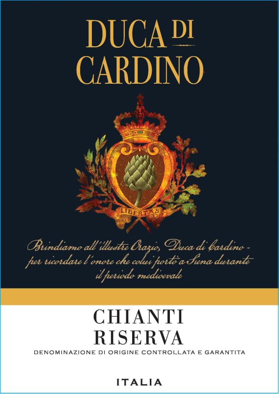 Duca di Cardino Chianti Riserva 2013 Front Label