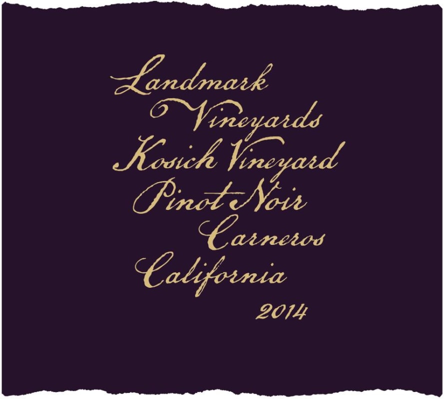 Landmark Kosich Vineyard Carneros Pinot Noir 2014 Front Label