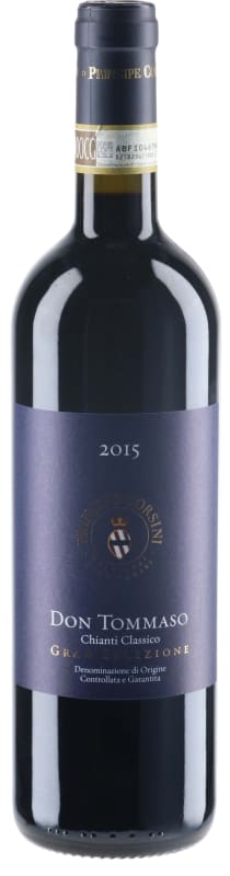 Corti Principe Corsini Don Tommaso Chianti Classico Gran Selezione 2015 Front Bottle Shot