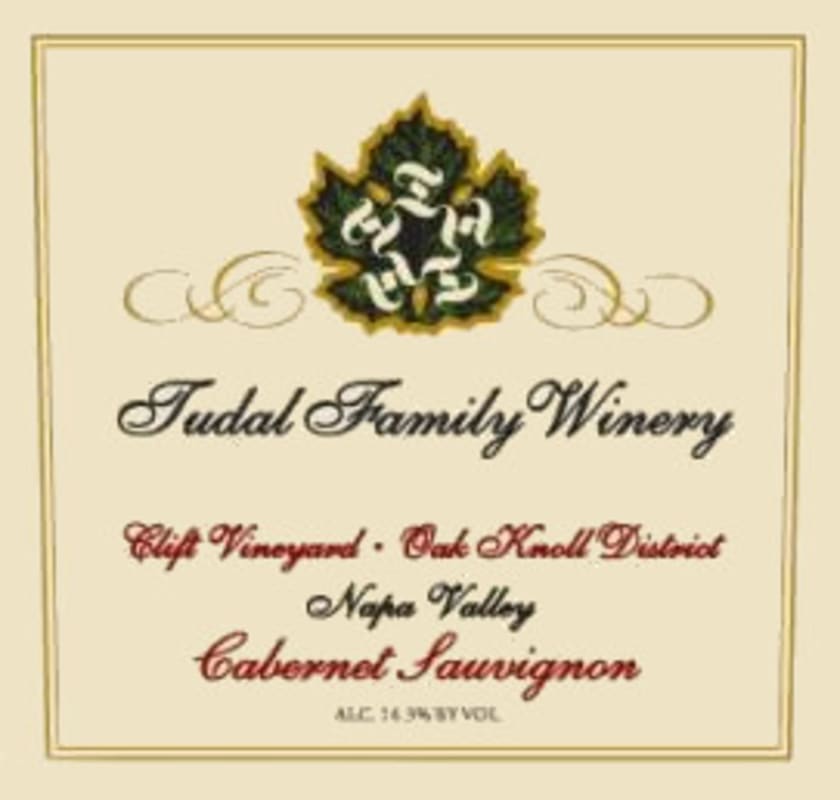 Tudal Winery Clift Vineyard Cabernet Sauvignon 2010 Front Label
