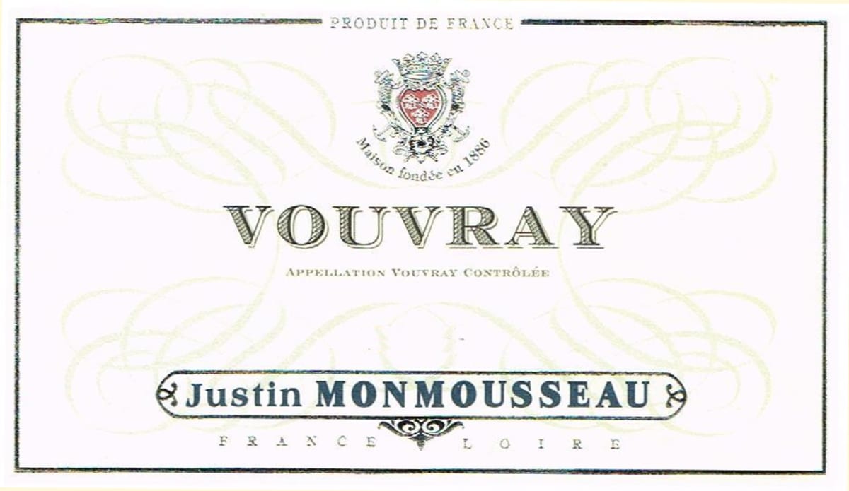 Justin Monmousseau Vouvray Chenin Blanc 2017 Front Label