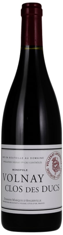 Domaine Marquis d'Angerville Volnay Clos des Ducs Premier Cru Monopole 2019 Front Bottle Shot